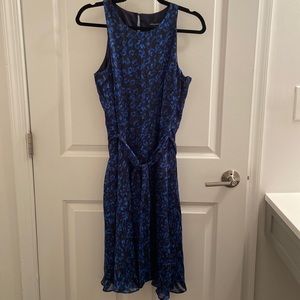 Banana republic black with Cheetah print sleeveless dress